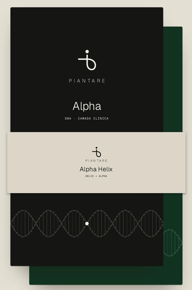Envelopes Helix e Alpha unidos pela cinta Alpha Helix